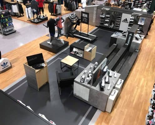 retail displays for footwear - adidas store